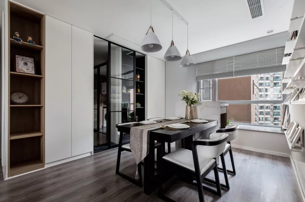 135平现代简约,客厅和书房相连,最大化利用空间!