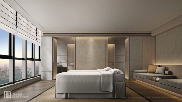 宿迁|FHD酒店设计新作丨宿迁希尔顿花园酒店，苏式园林加持下的当代艺术沙龙馆