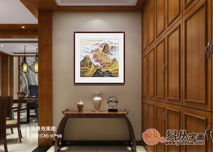 客厅玄关装饰画之明亮系山水画 让家美出与众不同