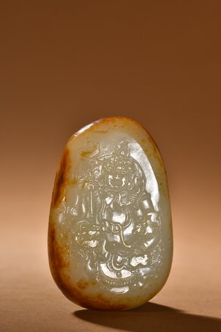 古董|和田玉一品清廉把件