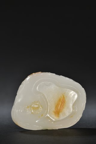 和田玉籽料|和田玉籽料鸳鸯戏水文房笔添