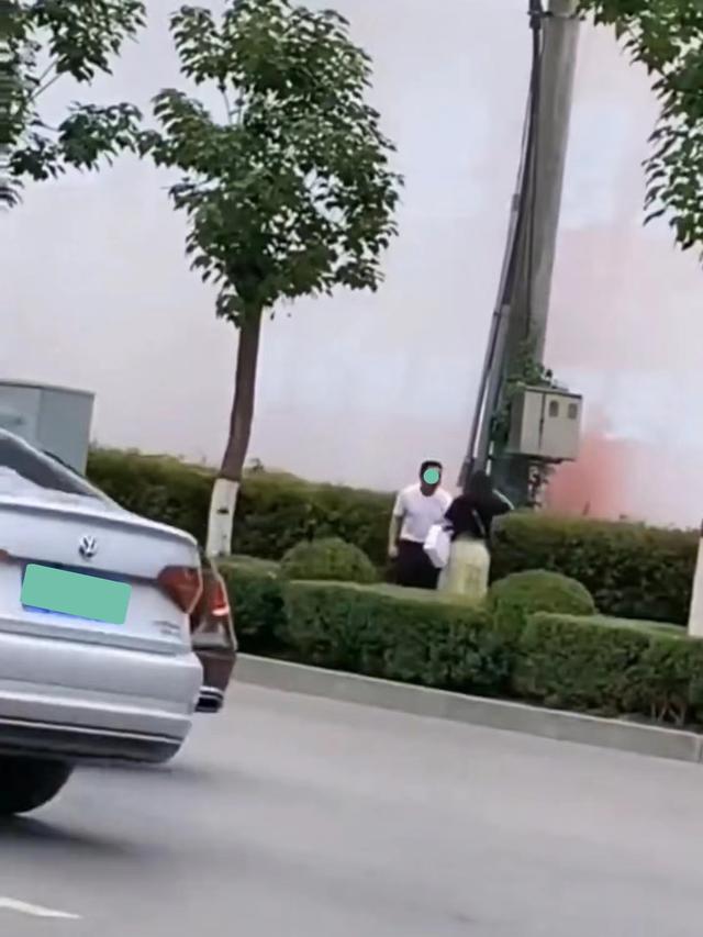 女子加班丈夫不理解,夫妻在马路边上大打出手,谁也不让着谁