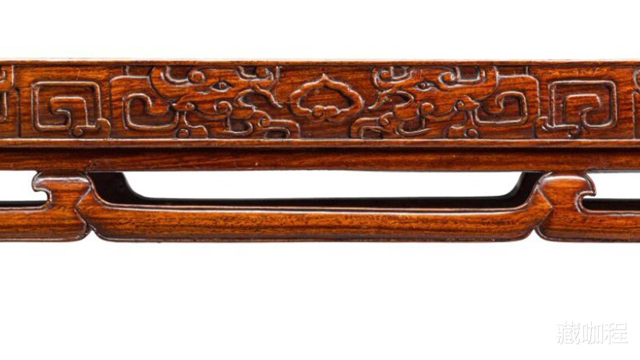 |木质炫美、雕饰华丽，清黄花梨夔龙纹条桌重器