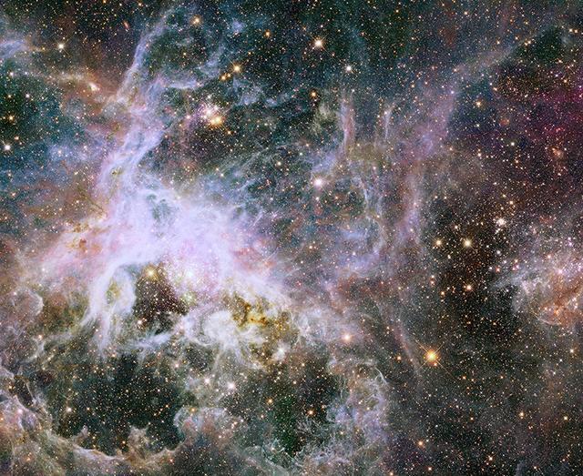 韦伯太空望远镜新拍摄了狼蛛星云,无数恒星亮光清晰可见