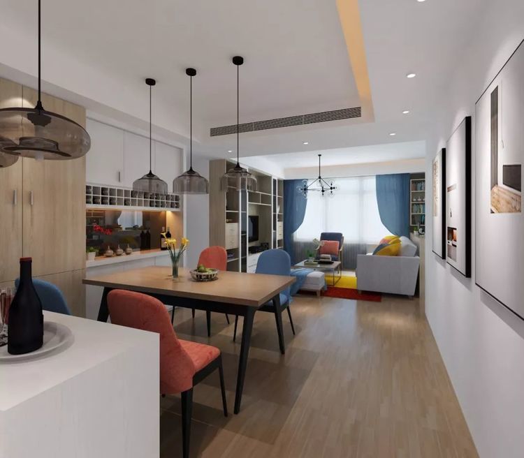 小户型客餐厅一体化,这样装修后,朋友都夸赞,简直太完美了