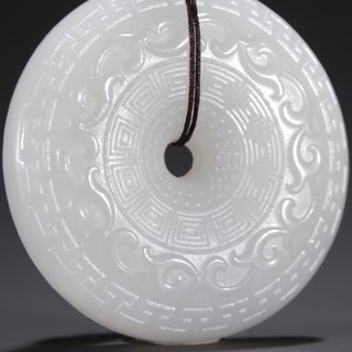 莫西沙|旧藏·和田玉籽料回纹玉环