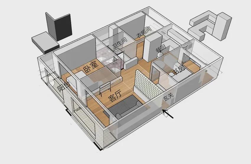 勤俭夫妻5年不点外卖,省下钱来装修99㎡新房,住出200㎡宽敞感!