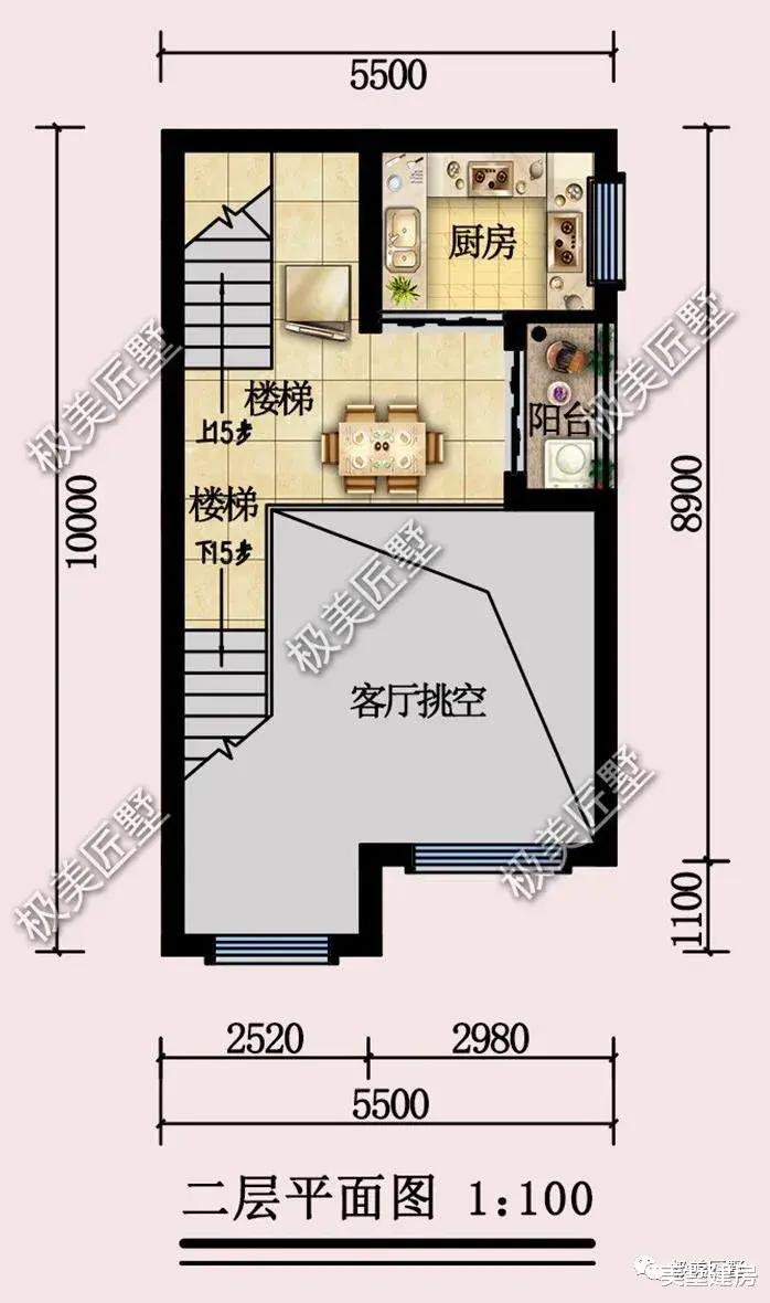 5.5×10米,小宅急地怎么建好房,这个就可以参考!