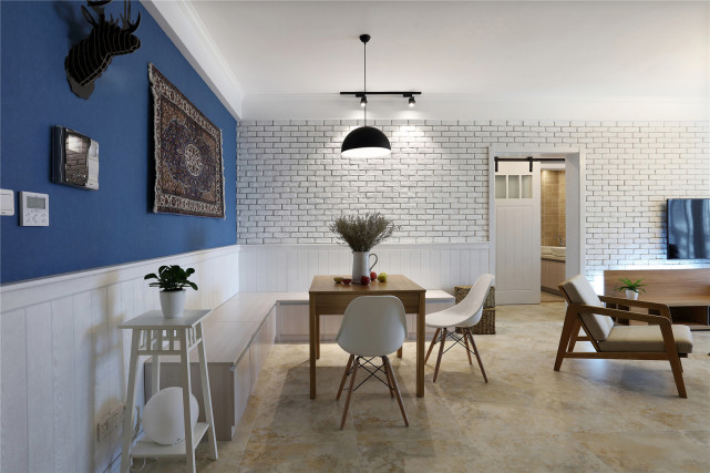 105平蓝白地中海二居室,让人放松身心,沉浸其中