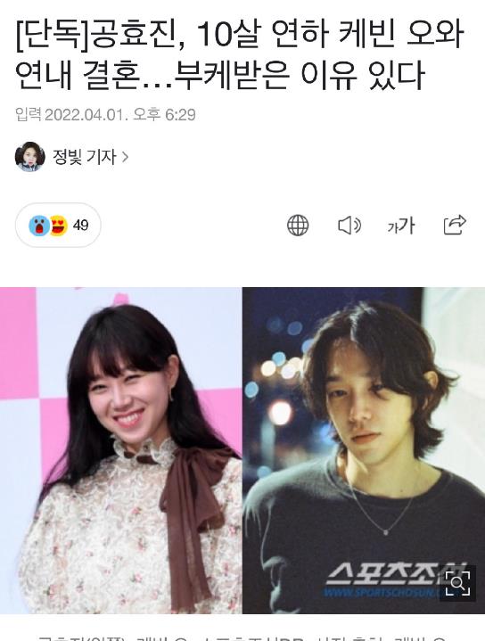 孔孝真|这是愚人节的保留项目?孔孝真认爱小10岁男友,赵寅成压力没有了