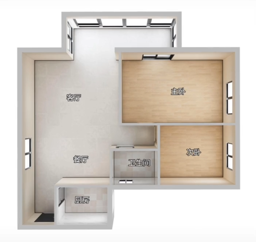 又是一个典型的两室改三室的案例,希望可以帮到你!