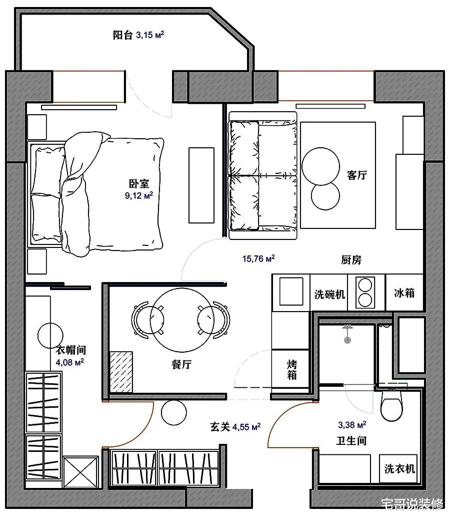 90后小夫妻40㎡的家,室内配色让人赏心悦目,堪称小户型样板间