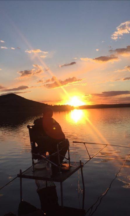 |夏花灼灼闲来垂钓