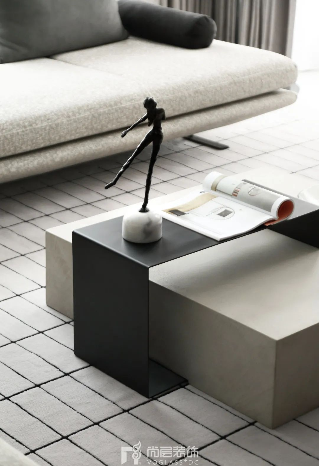 实景呈现：淡雅轻奢别墅落地，玩转黑白灰空间色彩！