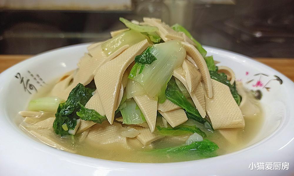 小白菜和干豆腐这样做，清香味美，大鱼大肉吃腻了来一盘特爽口