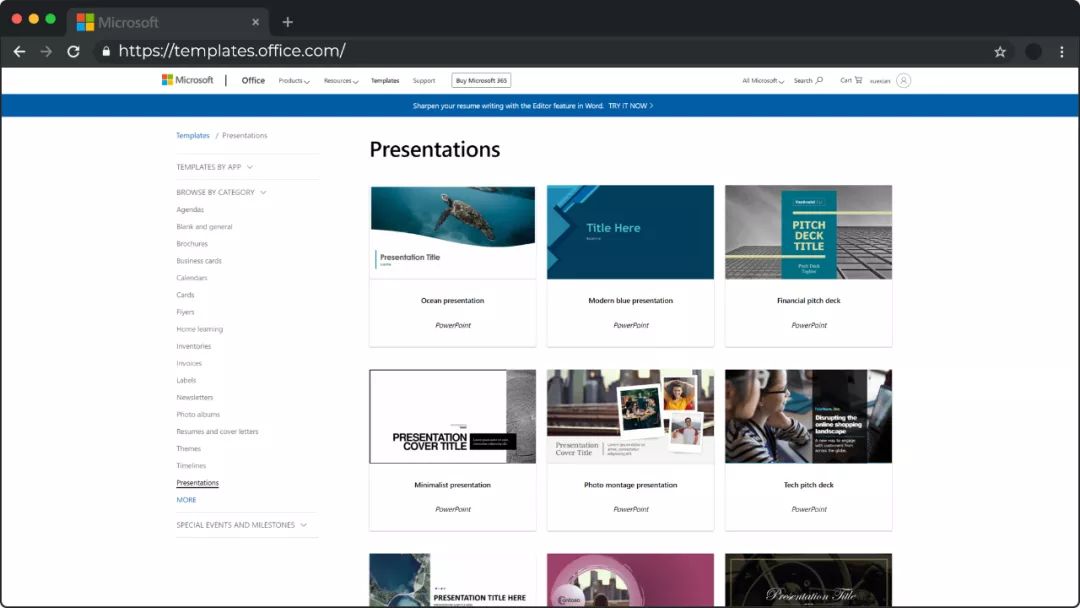 微软|PPT模板超多的网站,不用再害怕制作演示文稿了
