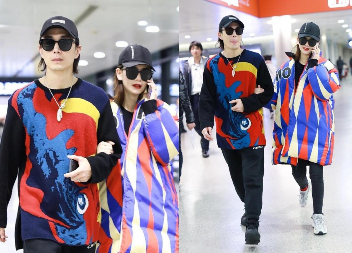 李承铉|戚薇和李承铉又在穿情侣装,两人看着太般配了,还挺显年轻的