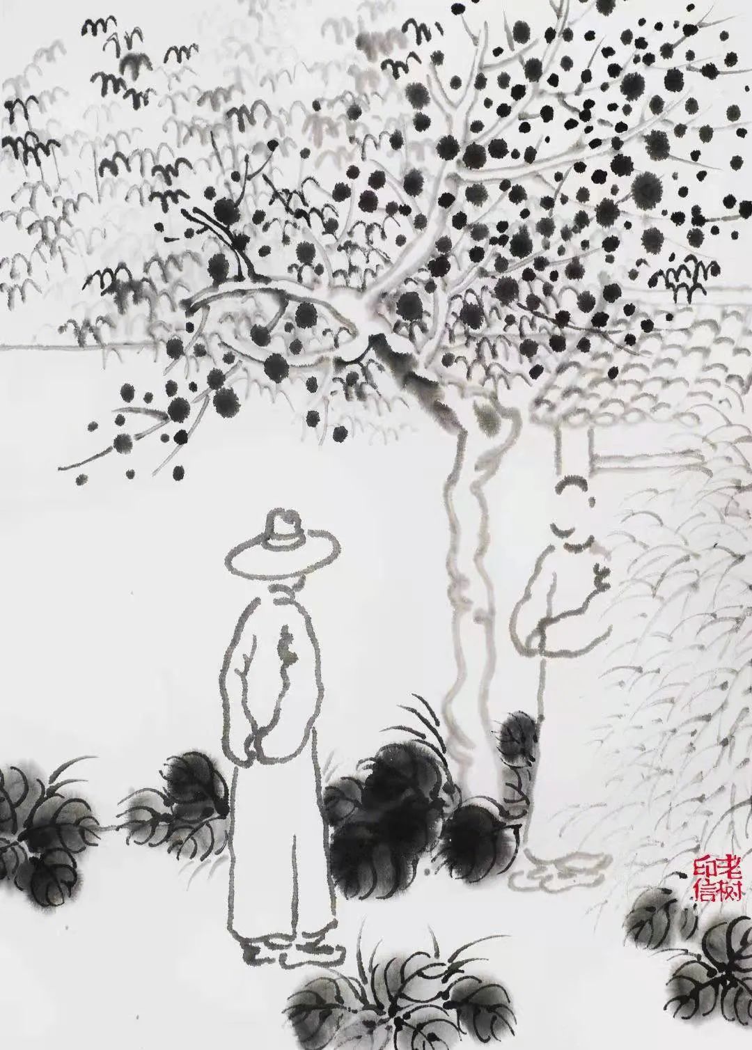 老树画画 | 平时挺能睡,放假觉更长,醒来无处去,吃饱又上床