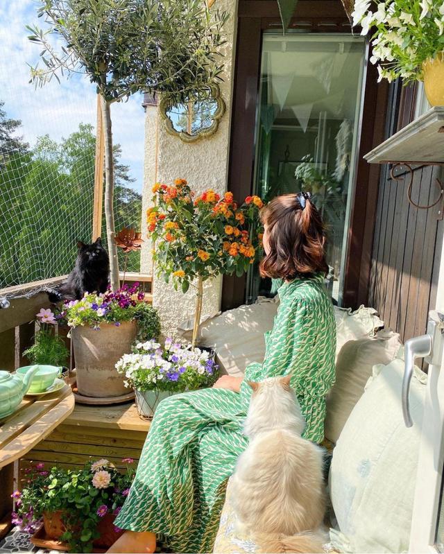 瑞典女主的老房改造,只有旧家具和绿植装饰,网友:真的服了