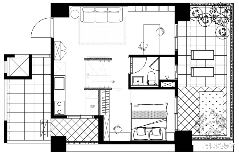 三口之家的高级场面，66㎡挑高户型，装出了“豪宅”感