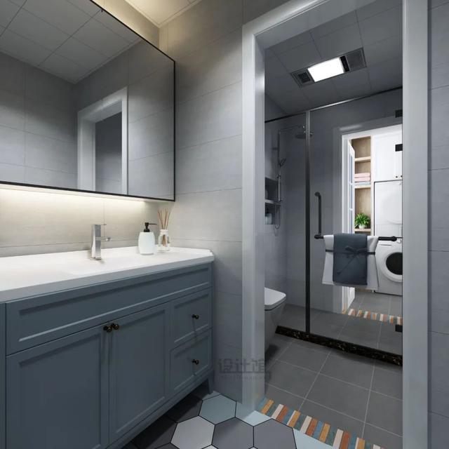 卫生间再小,洗手盆、马桶、淋浴房都得要