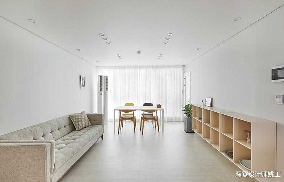 韩国小夫妻住124㎡新房,3室清新治愈,阳台纳入客厅打造小型餐厅