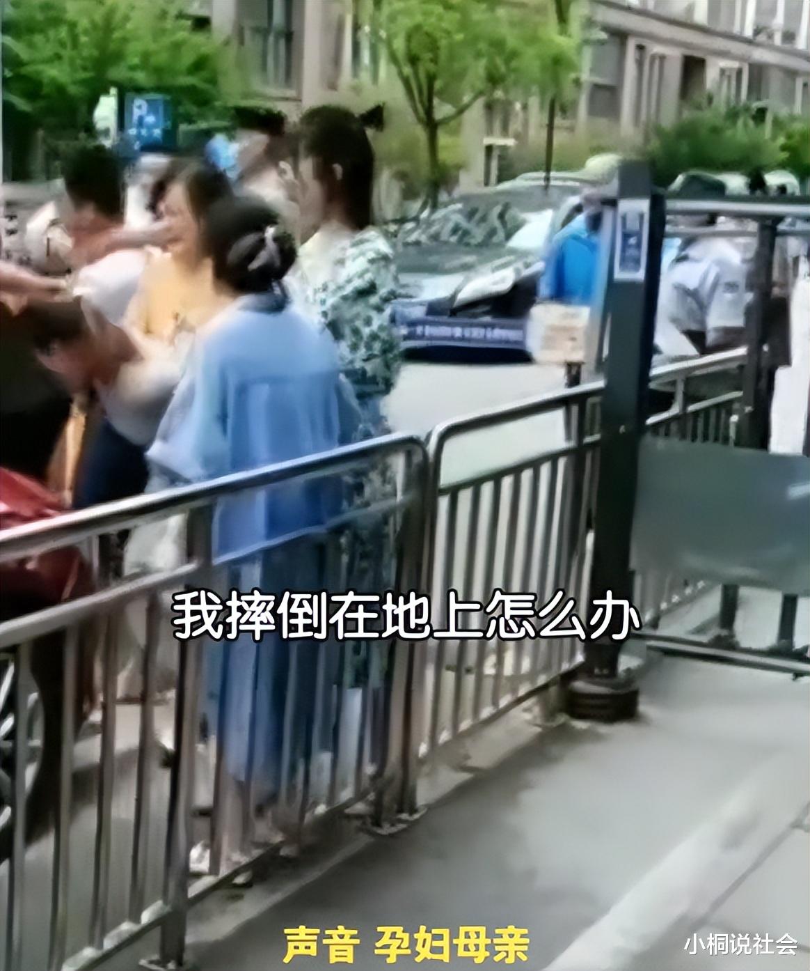 江苏一孕妇坐外来车进小区被拦 保安殴打孕妇母亲 警方:都有动手