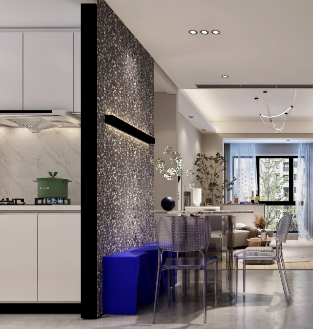 97㎡现代风,以时尚打造空间,以新颖突出特点