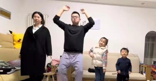 奇奇|暖心！田静罕见分享一家四口同框画面，姚威成最大亮点