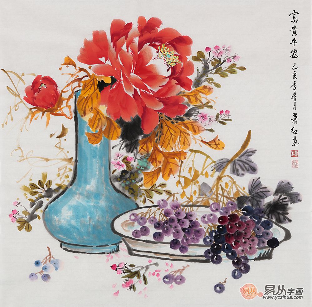 餐厅装饰挂画,营造温馨,不妨试试这4款小品花鸟画