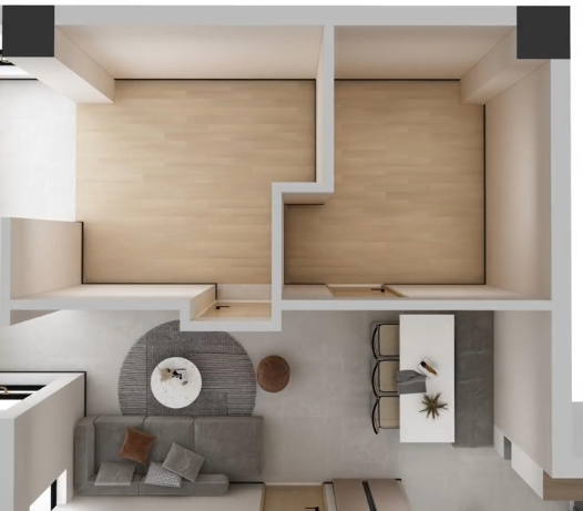 56平米老破小,爆改小三居。