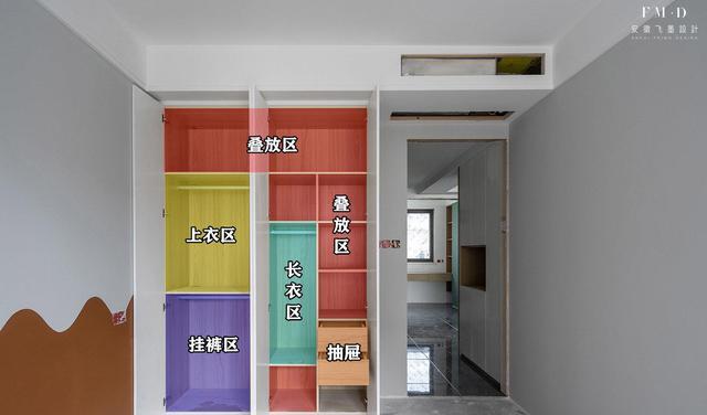 140将大横厅一拆为二，隔出间15儿童房，一儿一女都有地睡了