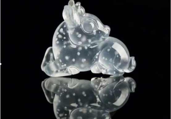 翡翠|翠轩一品-雪花点点,木那至尊