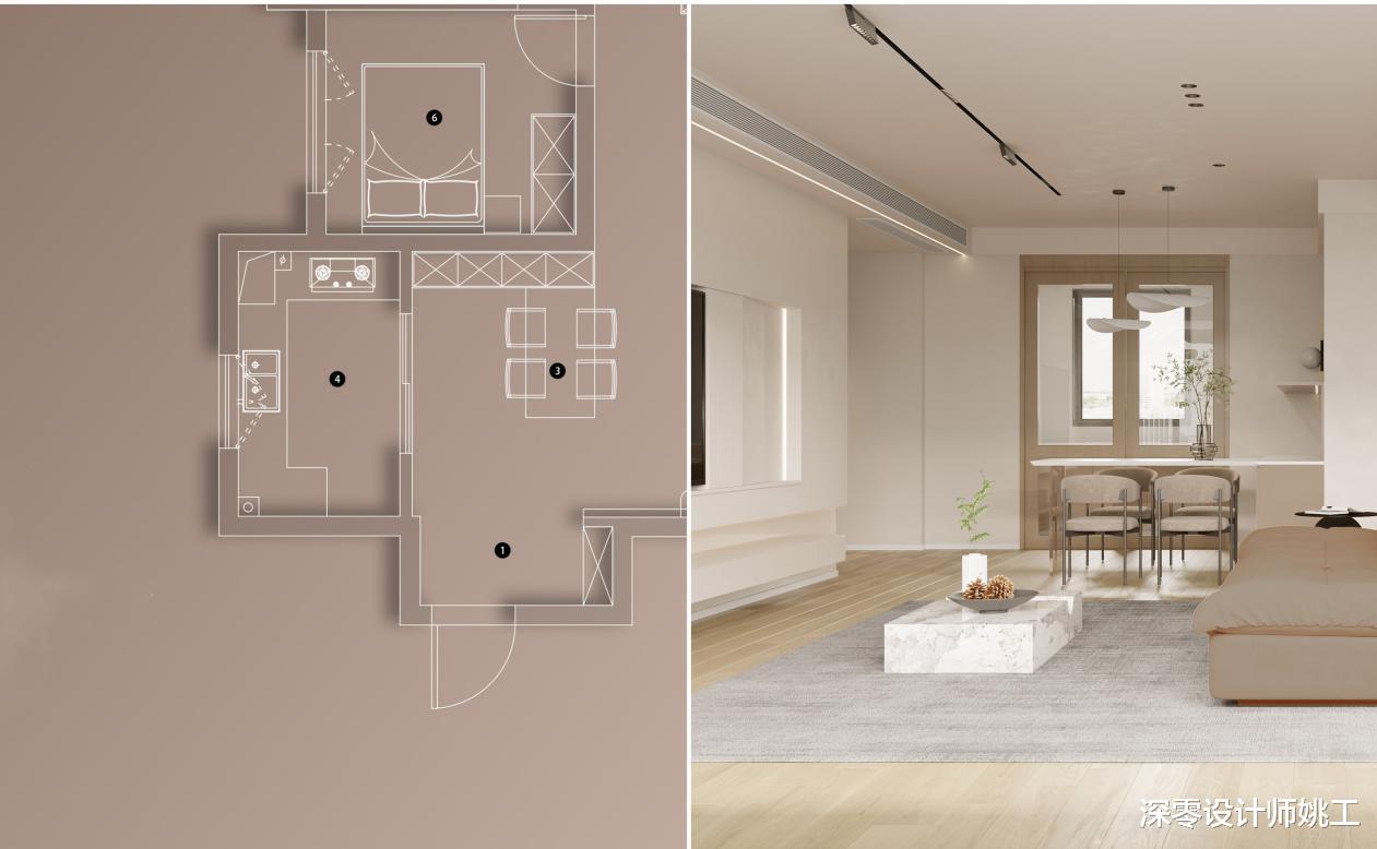 卫生间|说实话,4室两个人住有点大,不如砸掉次卧隔墙并入客厅,看着更气派