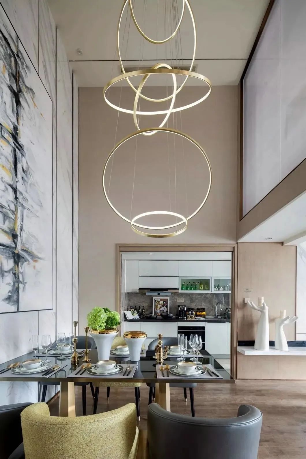 120m2现代风格三居室,简单耐看,餐厅太漂亮了!