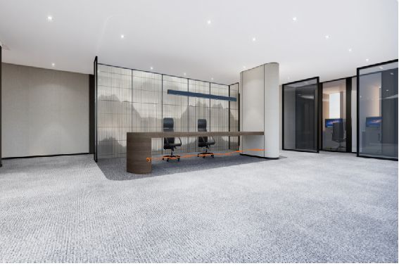 裁员|狸办公案例精选：鸿旗集团办公室，沉稳蓝与质感黑碰撞的金属质感