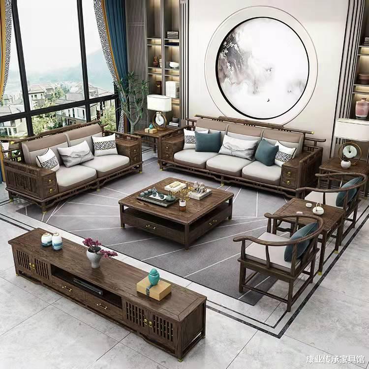 新中式风格装修效果图，满室生出静与净的格调，空间充满雅趣韵味