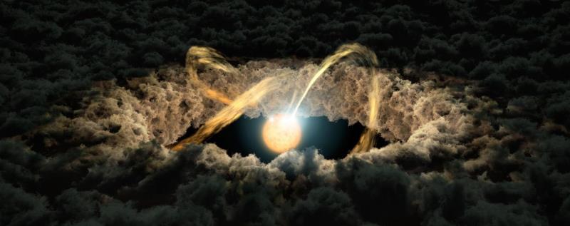 发现一颗年轻恒星,很类似早期太阳的模样,看起来很酷