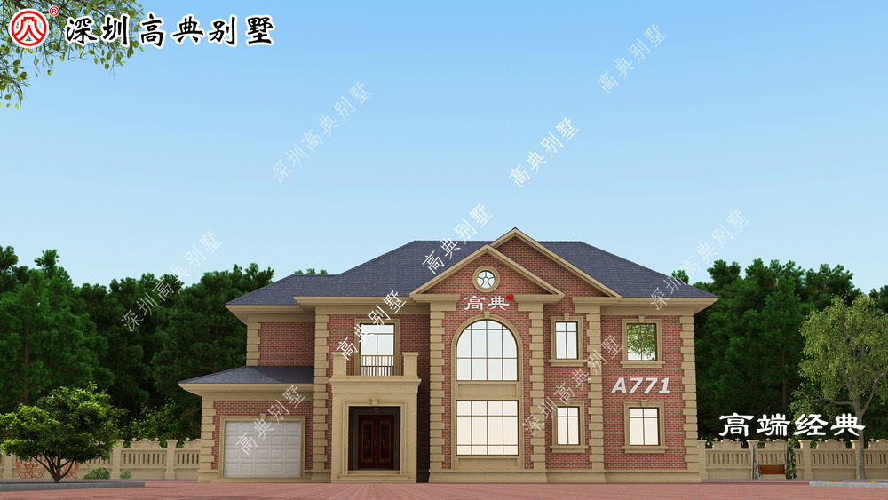 整体建筑上非常简约,没有太多装饰,尽显简欧风范