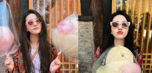 刘亦菲|刘亦菲晒新片花絮照,手中棉花糖撞脸周冬雨