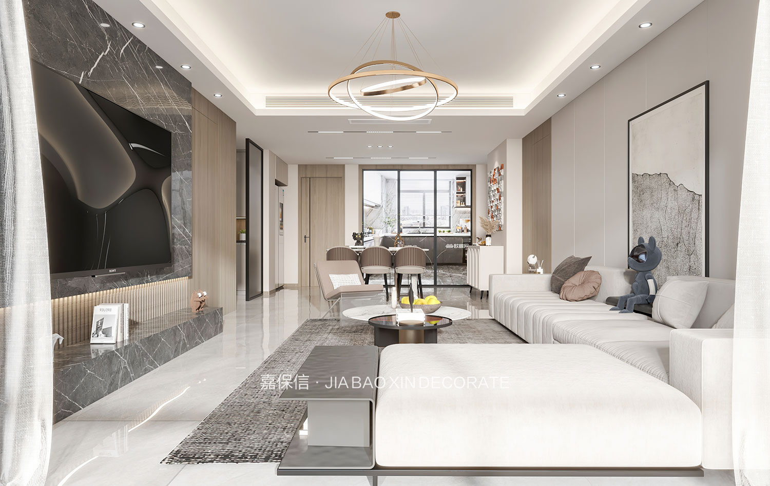 嘉保信不好?丨峰山怡景130㎡现代风装修案例