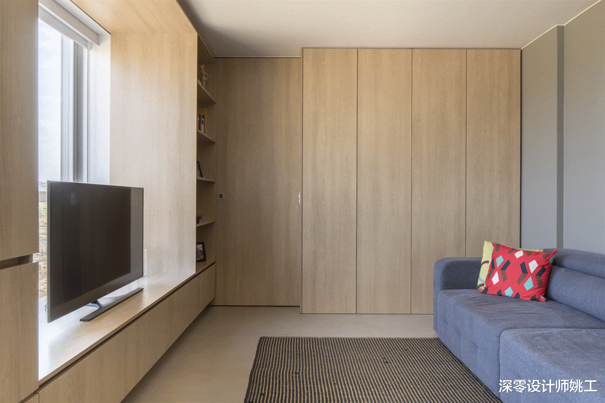 如此有限的面积下,43㎡客餐厨卧卫还能样样齐全,属实难得