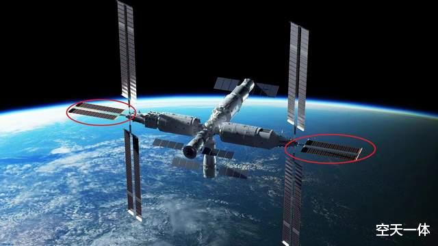 我国空间站动图欣赏,三舱T构型已成,为啥天和太阳翼必须挪位置?