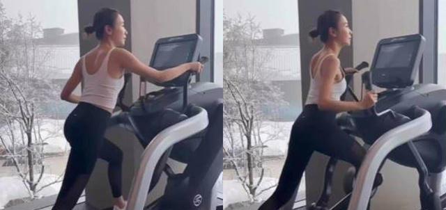 黎姿|51岁黎姿分享健身短片,小背心运动超强身材曝光