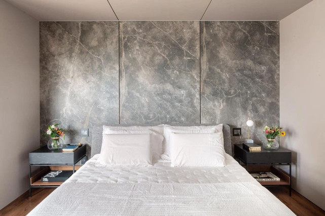 115平现代风三居室,用木材和石材打造简约自然之所