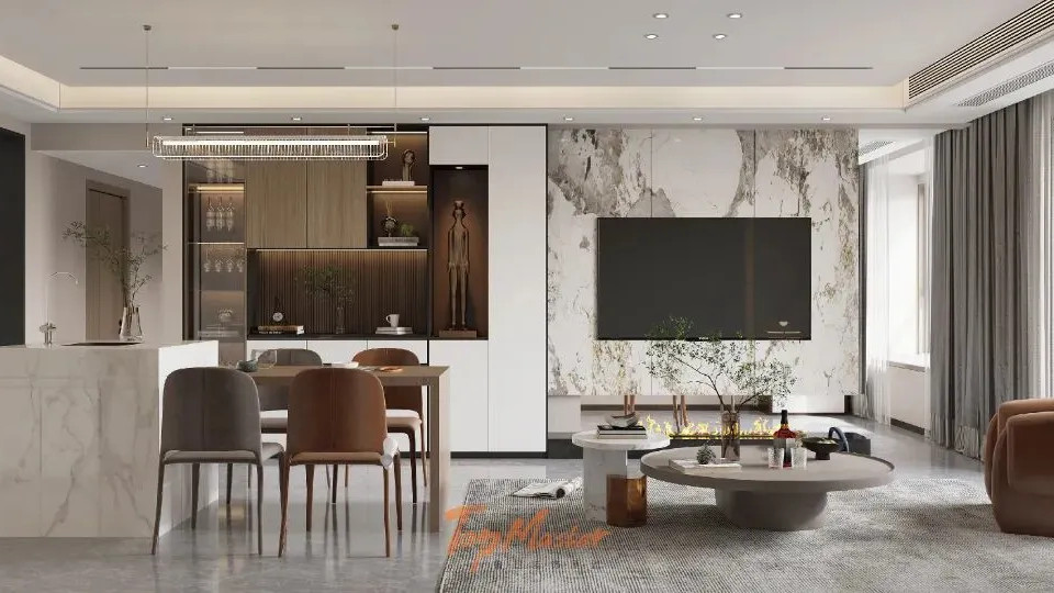 【鲁班装饰】曼城142㎡现代简约风格，简单与自然。