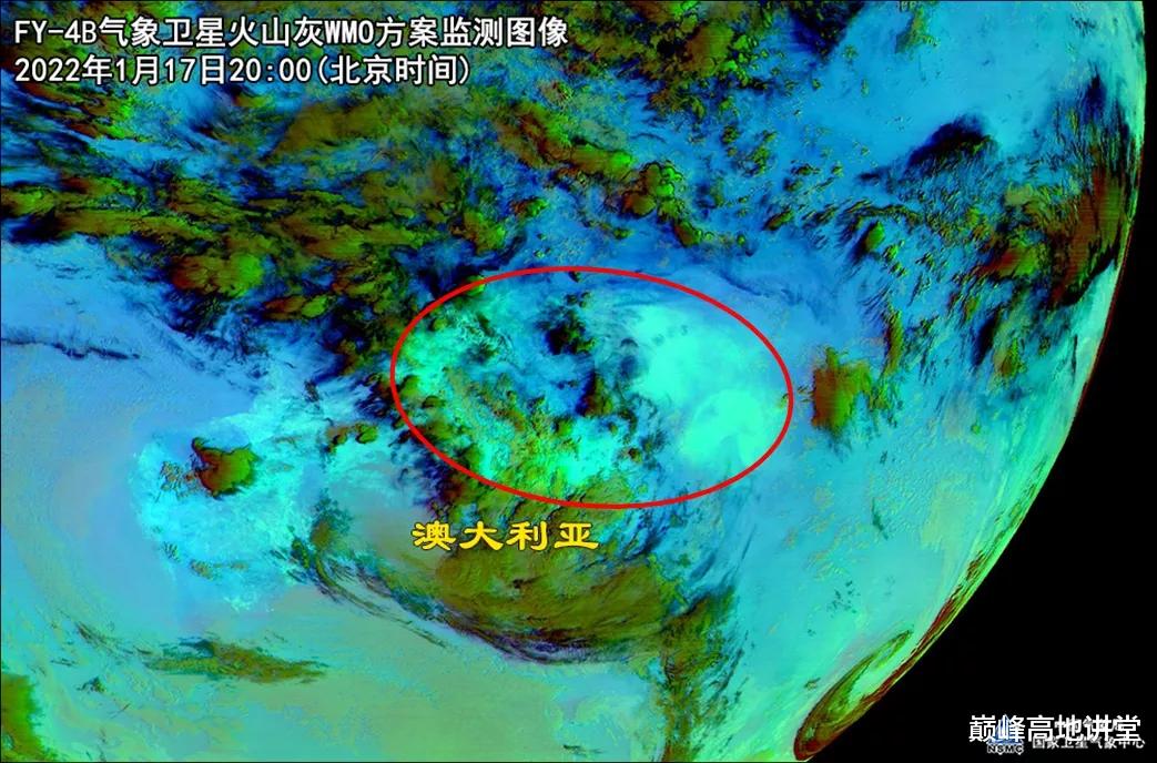 世界三大气象卫星对汤加火山成像,为何我们歪得很?与星下点有关