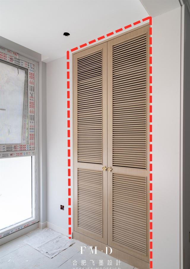 阳台改书房,砌假墙打造2米收纳区还不够,嵌入抽屉柜,功能完善