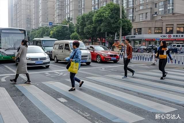 开车礼让后行人却低头玩手机慢悠悠通过,专家:行人违反也要处罚