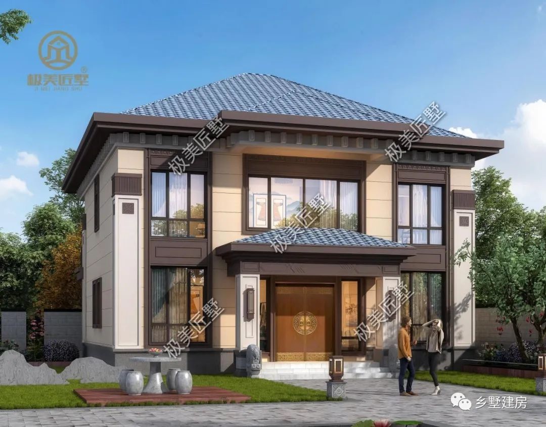 感受对称美,5款讲究对称设计的自建房,总有一款让你心动